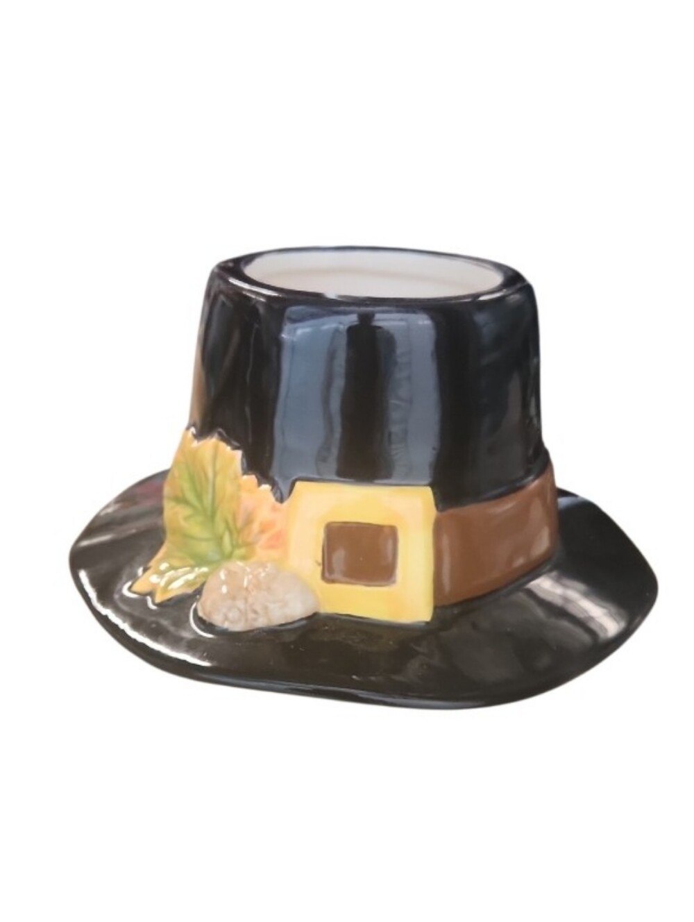 Yankee Candle Ceramic Vintage Topper Pilgrim Hat Seasonal Thanksgiving Autumn